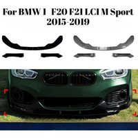 For BMW 1 Series F20 F21 LCI M Sport 2015-2019 Front Lip Front Splitter Corner Cover Gloss Black Carbon Fiber Look Accessories
