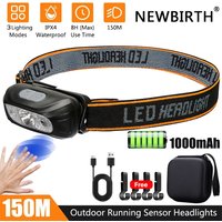 Mini Rechargeable Powerful Sensor Headlamp Fishing Camping USB Head Flashlight COB LED Head Light Torch Headlights Front Lantern