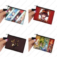 Anime Konosuba God's Blessing on This Wonderful World! Coin Purse Megumin Key Card Earphone Holder Kazuma Aqua Zipper Pouch Gift