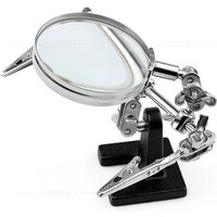 Helping Hands Soldering Work Station with Magnifier Glass 3 Adjustable Alligator Clips for Jewelry Making Repair