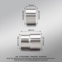 Universal Motorcycle Exhaust Muffler Connect Welding Motorbike Exhaust Pipe 51MM 60MM 57MM 32MM Diameter Welding Adapter