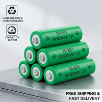 1.2V AA 600mAh Ni-MH Rechargeable Battery High Capacity Cells for Remote Control, Mouse, Toy, Flashlight, MP3 Player, 1-20PCS