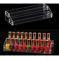 2 Layer Acrylic Nail Polish Display Shelf Box Clear Multifunction Holder Jewelry Organizer Stand Makeup Liquid Bottle Storge Box