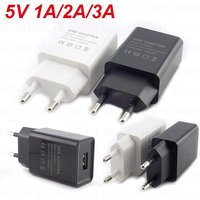 USB EU Plug AC 5V 1A 2A 3A Wall Charger Universal Portable Travel Power Adapter Desktop Charging Power Bank B4