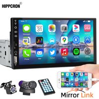 7-calowe radio samochodowe 1 Din MP5 Odtwarzacz Ekran dotykowy Multimedialne FM ISO Zasilanie Wejście Aux USB Bluetooth Mirror Link Uniwersalne radio