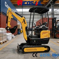 1.7 Ton Mini Crawler Digger CE Approved Euro 5 Stable Performance for Orchard Garden