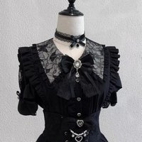 Long Sleeve Kawaii Cute Lace Blouse Japanese Style Sweet Cute Shirts Girl Lolita Bow Casual Aesthetic Shirt Woman Chic