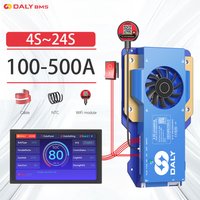 DALY Smart BMS LiFePo4 4S 12V 8S 24V 16S 48V 100A 150A 200A 300A 500A Active Balance 1A BMS with LCD RS485 UART WIFI KEY