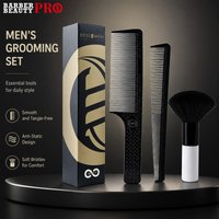 3Pcs Professional Hair Cutting Comb Set– Dual-Tooth Design for Men’s Grooming & Salon Styling Detangling Comb for All Hair Types