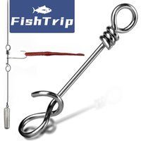FishTrip Curve Snap Fishing Snap Stainless Steel Clip Double Insurance Drop Shot Rig Snap