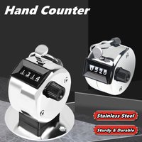 Handheld Tally Counter Tool 4 Digit Number Count Clicker Counter Hand Mechanical Pitch Counters for Coaching,Knitting,Fishing,