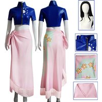 Anime Cosplay Nico Robin Cosplay Costume Women Outfits Carnival Party Dress Wig for Girl Halloween Costumes for Women