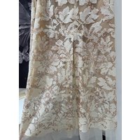 Elegant and shiny heavy embroidery micro transparent lapel long sleeved shirt half skirt set summer fashion lace long skirt set
