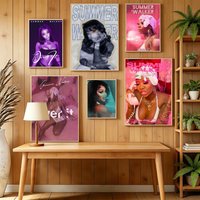 S-Summer Walker Finally Over It Poster HD Self Adhesive Wall Mural Stickers Decals for Bedroom Living Room Home Decor Gift