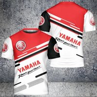 Summer Hot Selling Yamaha Red and White Trendy Short Sleeved Men Women Fashionable Casual Motocross Riding Sportswear for 2026
