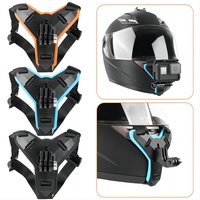 Motorcycle Helmet Strap Mount Front Chin Stand Holder For GoPro Hero13 12 1110 9 DJI Insta360 Yi Action Camera Holder Accessorie