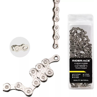 Bicycle Chain 116L 8 9 10 11 12 Speed Silver Ultralight Mountain Road Bike Chain For 24/27/30 Variable Speed Chain