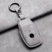 For Mercedes Benz E C S GLC Class E200 E400 E63 W213 S550 S560 C260 A200 Leather Car Remote Key Case Cover Shell Protector