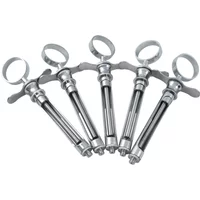 1 Set Dental Injection Syringe Hook-headed Sharp Head Stainless Steel Dentist Aspirating Syringe Surgical Instrument 1.8ML