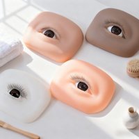 Eyelash Extension Practice Tool with Upper & Lower Lashes, Eyelid Lift Function, and Single-Tweezer Training Module for Beginner