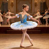 Ballet Dress for Girls Professional Dance Leotard with Tutu Kids Stage Performance Costume Princess Party Dancewear