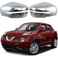 2PCS Car Chrome Rearview Accessories Plated Door Mirror Cover Trim Paste Style For Nissan Juke 2014 2015 2016 2017