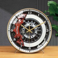 Industrial Style Hub Clock Modified Car Brake Caliper Mute Table Clock for Living Room Desk Clock