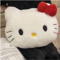 Anime Sanrio Hello Kitty Cute Cartoon Head Plush Pillow Sofa Bedside Cushion Car Cushion Nap Pillow Birthday Gifts for Girl