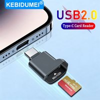 KEBIDUMEI USB2.0 Card Reader TF Memory Mini Card Reader Support 2TB capacity High Speed Transfer Type-C Device Adapter For Phone