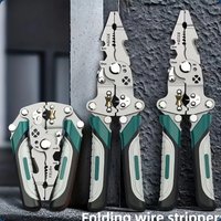 Professional Electrician Multi-Function Wire Stripper Plier, 16-In-1 Wire Splitter Wire Winding Pliers Crimping Pliers Hand Tool