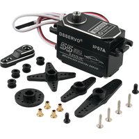 55KG 7.4V Brushless Low Profile Digital Servos IP67 Waterproof RC Servo 0.09S HV High Torque Full Body Metal For Off-road Trucks