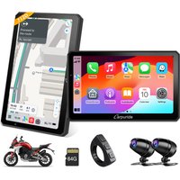 Carpuride W712D Motorcycle Carplay Screen 7" HD 1080p Touchscreen App-le CarPlay Android Auto Motorcycle Dashcam Display