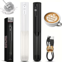 Electric Coffee Milk Foaming Mixer Coffee Creamer Whisk Handheld Egg Beater Froth Mixer with Shell Portable Kitchen Home Tools