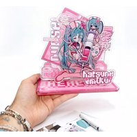 2pcs Kawaii Miku Anime Peripherals Acrylic Standing Sign Ornament Originality Personality Acrylic Bracket Fans Collect Gifts
