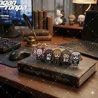 Anime Danganronpa 6CM Nagito Komaeda Chiaki Nanami Acrylic Stand keychain Figure Desk Decor Bag Charm Model Pendant Fans Gift
