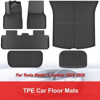 Tapis de sol pour Tesla modèle Y Juniper 2025 2026, Double couche, coussinets de protection pour coffre en TPE, doublures de chargement pour coffre avant et arrière