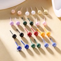 Hypoallergenic Ceramic Ball Earrings Studs Round Sphere Earrings for Women Men Lightweight Fashion Jewelry Gift