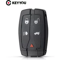 KEYYOU 5 Buttons Car Key Shell For Land Rover Freelander 2 2006 - 2012 Uncut Blade Auto Parts Replacement Remote Smart FOB Case