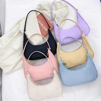 Women's Shoulder Bag, Affordable Women's Crescent-Shaped Bag, Made of Nylon, with Zipper Closure, Stylish and Versatile Women's Handbag, Simple Women's Underarm Bag, Phone Bag, Wallet, Perfect Gift