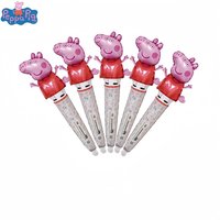 5pcs and 10pcsPeppa Pig Long Stick Strike Stick Aluminum Film Balloon Combination Set Cute Cartoon Children's Toy Party Birthday