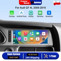 Bezprzewodowy CarPlay Android Auto 10,25-calowy ekran dotykowy do Audi Q7 4L 2005-2015 z oryginalnym ekranem samochodowym, inteligentne systemy samochodowe, inteligentne multimedia, radio samochodowe