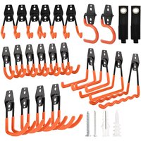 Heavy Duty Garage Hooks Garden Tool Organizer Hooks Wall Mouted Metal Hangers Bike Hooks Kitchen Garage Garden Organization