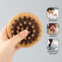 Air cushion massage brush cervical head acupoint massager wooden manual massage tool
