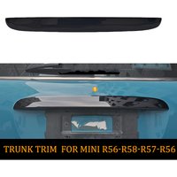 Gloss Black Rear Hatch Trunk Tailgate Door Handle License Plate Strip Trim Cover Styling For BMW MINI Cooper R55 R56 R57 R58 R59