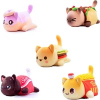 Aphmau Meows Cat Plush Toy Soft Meemeow Stuffed Donut Cat Plushes Kawaii French Cheeseb Fryurger Food Plush Doll Christmas Gifts
