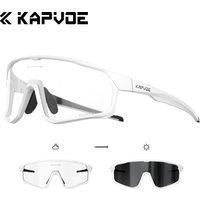 Kapvoe Photochromic Men's Cycling Sunglasses Hiking Eyewear Outdoor Sports Glasses MTB Bike Bicycle Goggles Protection UV400