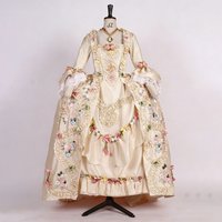 Robe a la francaise 18th Century Rococo Queen Costume Beige Gown Reenactment Marie Antoinette Fancy Evening Dress