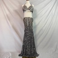 Belly Dance Professional Clothes for Women Cutsomzied Adult Children Bellydance Bra+long Skirt 2pcs Girl's Belly Dancing Outfit