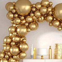 100PC gold and silver latex balloon wreath set, suitable for wedding season, birthdays, and popular parties