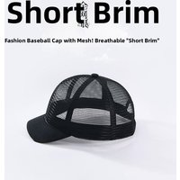 New Short Brim Baseball Cap Breathable Thin Riding Hat Unisex Summer Trendy Brand Short Duckbill Cap